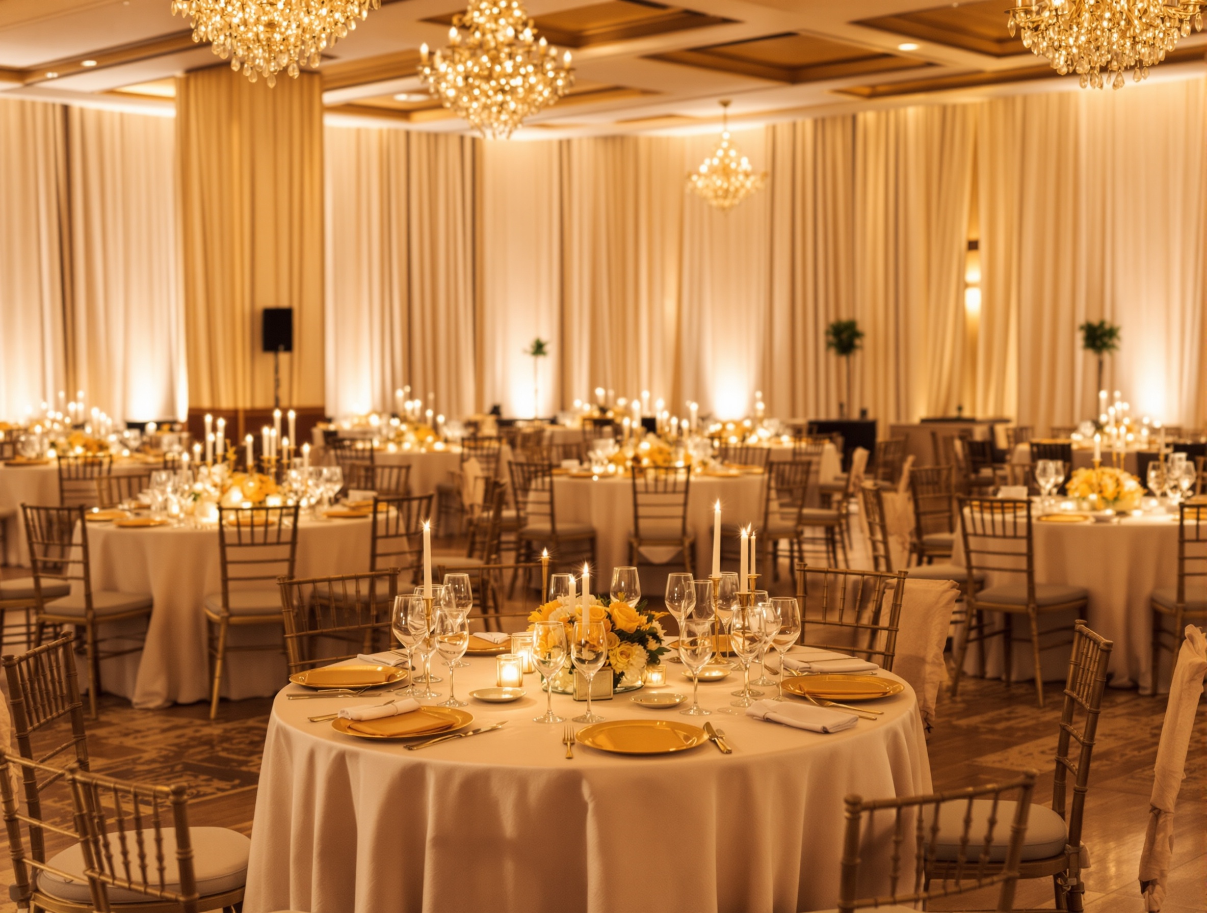 Elegant decorated event venue